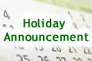 Holiday announcement - Ashura Holidays