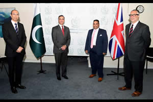 High Commissioner Moazzam Ahmad Khan with Khalid Mehmood MP, Mike Olley of WEST SIDE and Consul General of Pakistan Ahmer Ismail in Birmingham