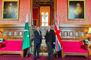 The Speaker, National Assembly of Pakistan, Sardar Ayaz Sadiq held a meeting with the Speaker of House of Commons, United Kingdom, Rt Hon Sir Lindsay Hoyle