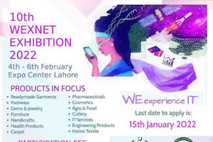 10th Wexnet Exhibition 2022, 4th - 6th February Expo Center Lahore