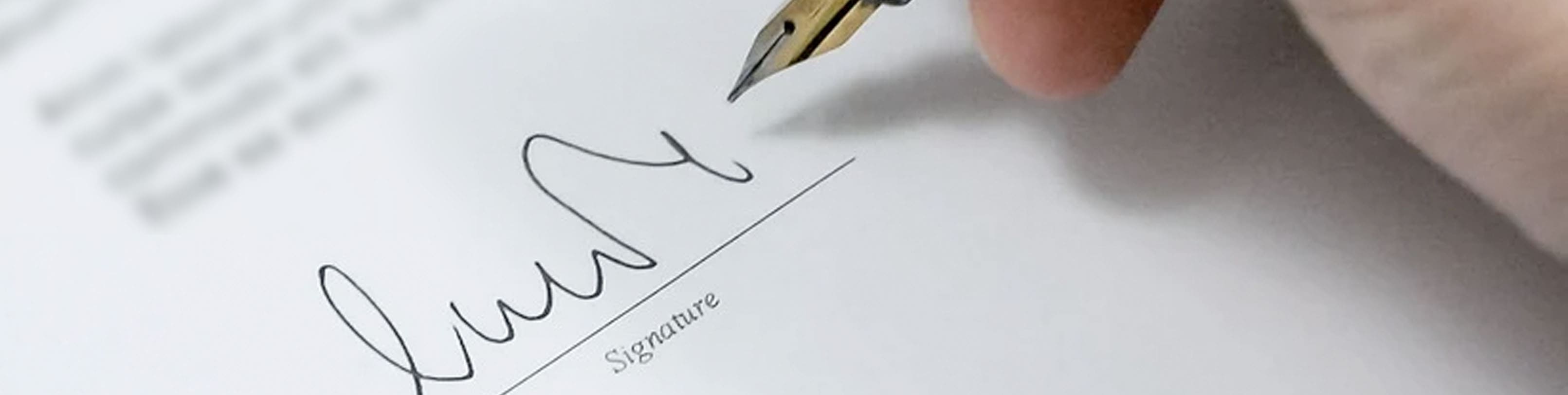 Signing a document